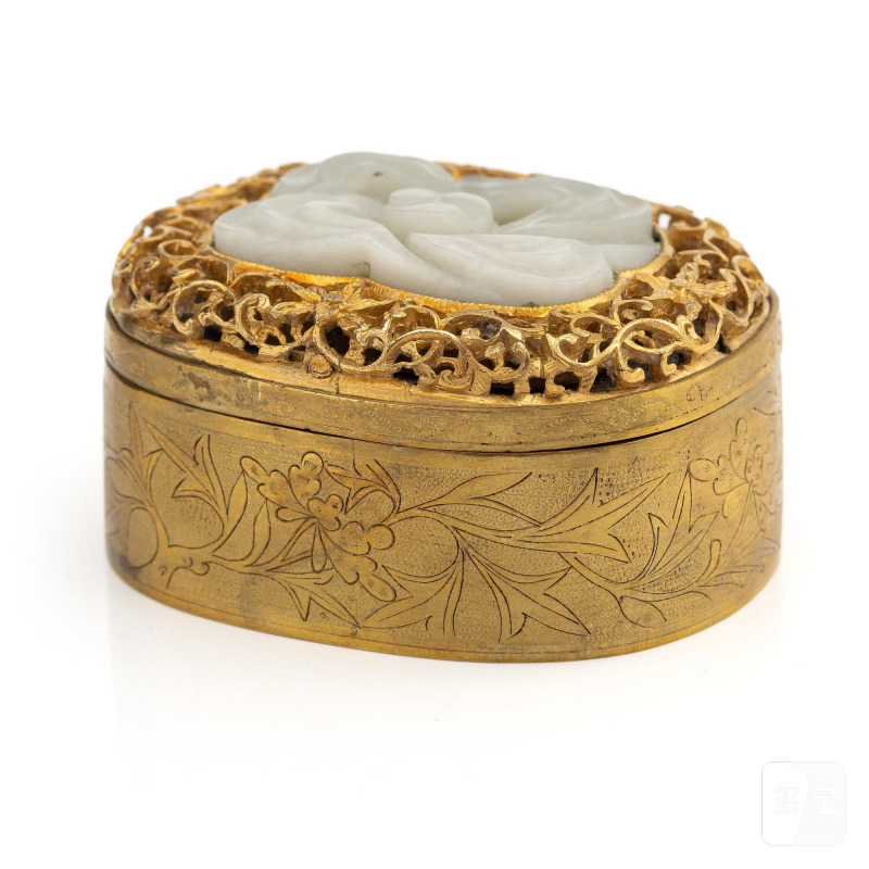 A gilded box with an 'endless knot' inlay, - 图1